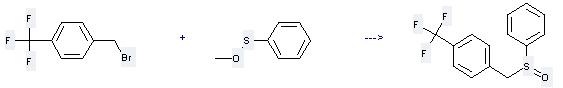 Benzene,1-(bromomethyl)-4-(trifluoromethyl)- can be used to produce p-trifluoromethylbenzyl phenyl sulfide at the temperature of 75 °C